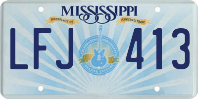 MS license plate LFJ413