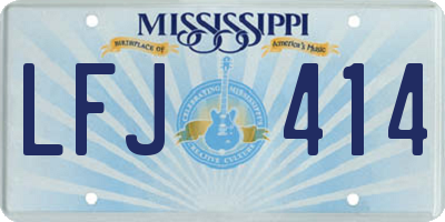 MS license plate LFJ414