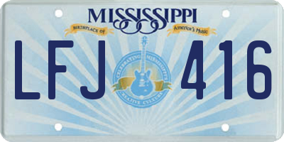 MS license plate LFJ416