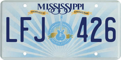 MS license plate LFJ426