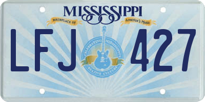 MS license plate LFJ427