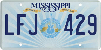 MS license plate LFJ429
