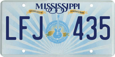 MS license plate LFJ435