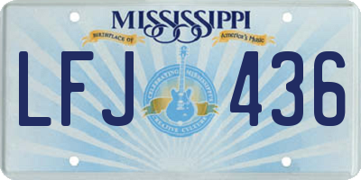 MS license plate LFJ436