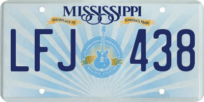 MS license plate LFJ438
