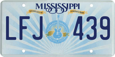 MS license plate LFJ439