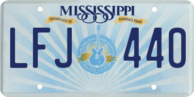 MS license plate LFJ440