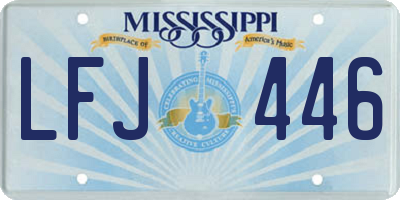 MS license plate LFJ446