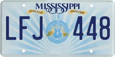 MS license plate LFJ448