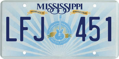 MS license plate LFJ451