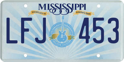 MS license plate LFJ453
