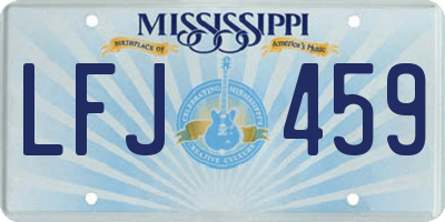 MS license plate LFJ459