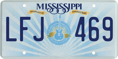 MS license plate LFJ469
