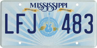 MS license plate LFJ483