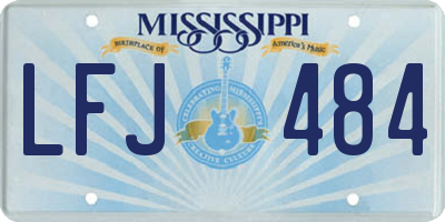 MS license plate LFJ484