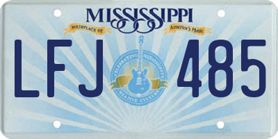 MS license plate LFJ485