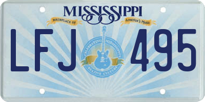 MS license plate LFJ495
