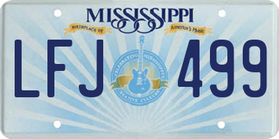 MS license plate LFJ499