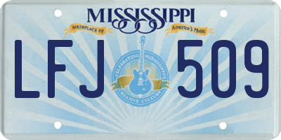 MS license plate LFJ509