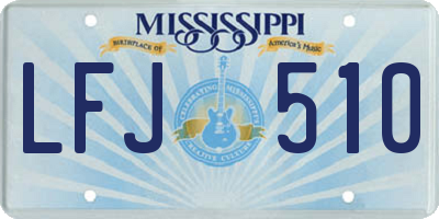 MS license plate LFJ510
