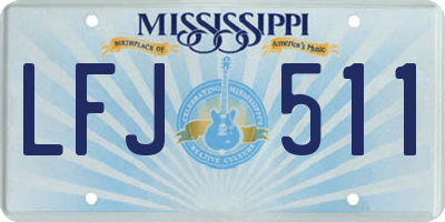MS license plate LFJ511