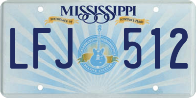 MS license plate LFJ512