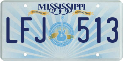 MS license plate LFJ513