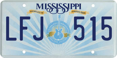 MS license plate LFJ515