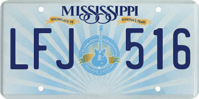 MS license plate LFJ516