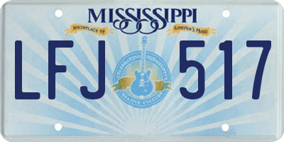 MS license plate LFJ517