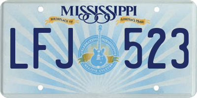 MS license plate LFJ523