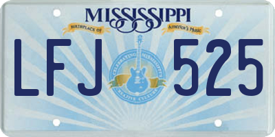MS license plate LFJ525