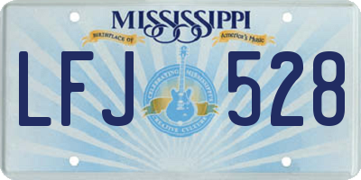 MS license plate LFJ528