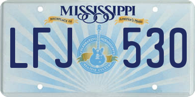 MS license plate LFJ530
