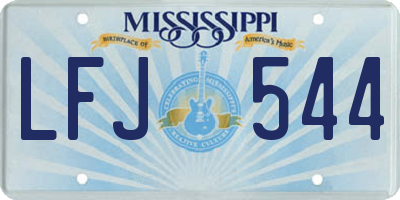 MS license plate LFJ544