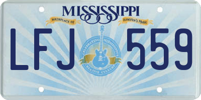 MS license plate LFJ559