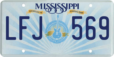 MS license plate LFJ569