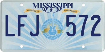 MS license plate LFJ572