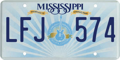 MS license plate LFJ574
