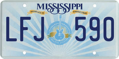 MS license plate LFJ590