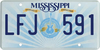 MS license plate LFJ591