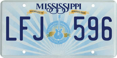 MS license plate LFJ596