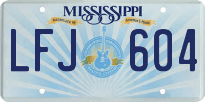 MS license plate LFJ604
