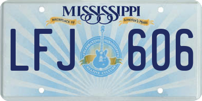 MS license plate LFJ606
