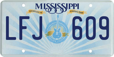 MS license plate LFJ609