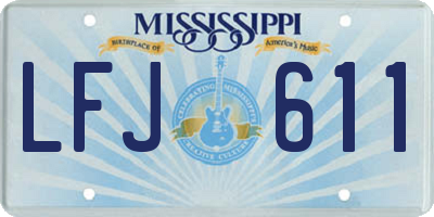 MS license plate LFJ611
