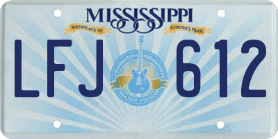 MS license plate LFJ612