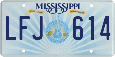 MS license plate LFJ614