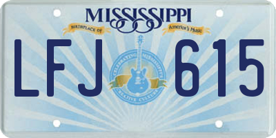 MS license plate LFJ615