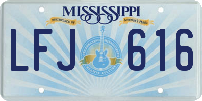 MS license plate LFJ616